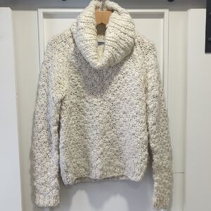 VIVIENNE TAM Cream White Cowl Neck Chunky Sweater Size Extra Small